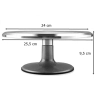 Patera obrotowa dekorator do tortu ciasta aluminiowa 25,5 cm dekoracje urodzinowe stabilna ciężka
